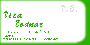 vita bodnar business card